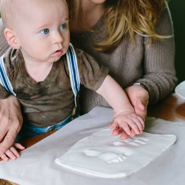 Babyprints - Lata cuadrada para guardar la huella de tu bebé