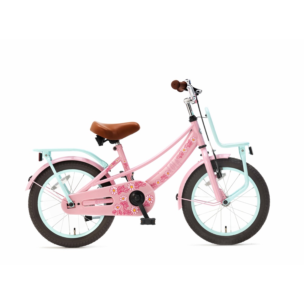 Bicicleta de niña Lola de 16 Pulgadas – Colores Menta con Rosa – Supersuper  - Cositas Chulis