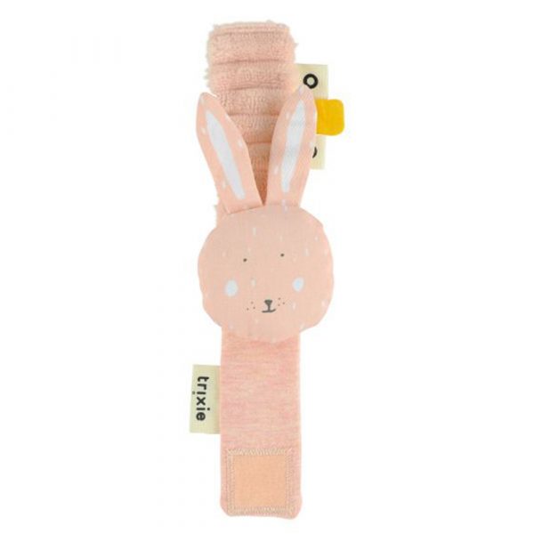 Sonajero de muñeca Mrs. Rabbit – Sra. Conejo pulsera sonajero para bebé – Trixie