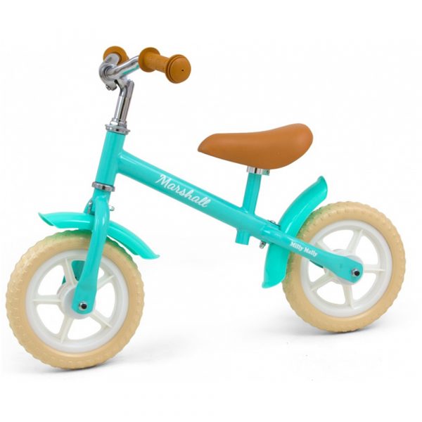 Bicicleta sin pedales verde menta, 10 pulgadas - Marshall, Milly Mally